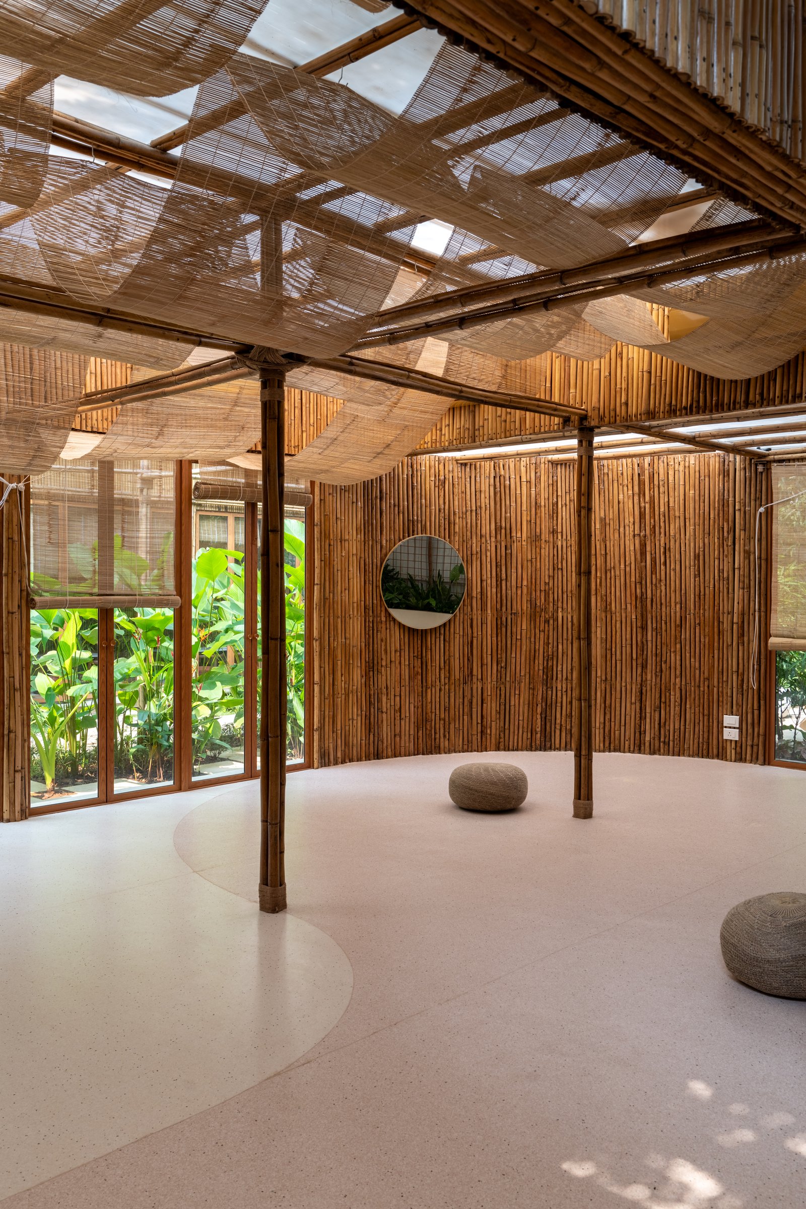 Yoga practice at Mahati Wellness